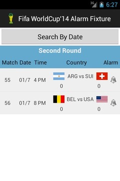 World Cup14 Fixture Alarm游戲截圖4