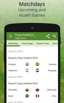 Copa América 2015 Schedule游戲截圖3