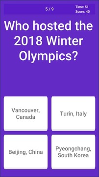 Olympic Winter Games Quiz 2018游戲截圖3