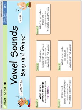 Vowel Sounds Song and Game? (Lite)游戲截圖1