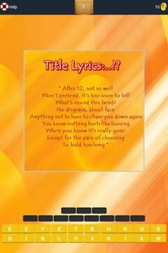 Guess Lyrics: Miley Cyrus游戲截圖2