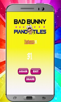 Bad Bunny Piano Tiles - Pro游戲截圖2