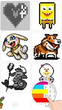 Pixel Art number coloring : pixelpanda coloring游戲截圖4