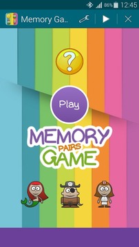 Characters, Memory Game(Pairs)游戲截圖1