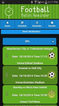 Football Match Reminder游戲截圖4