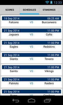 NFL Scores & Schedules游戲截圖3
