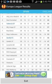 Europa League Results游戲截圖4