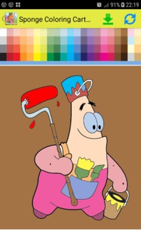 Sponge Coloring Cartoon Book游戲截圖3