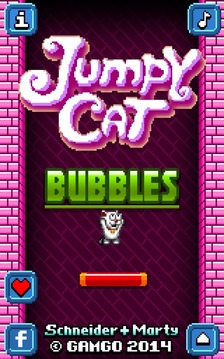 Jumpy Cat Bubbles Free游戲截圖1