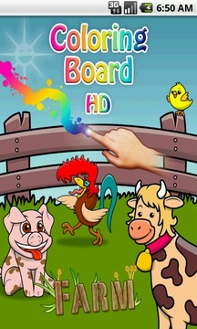 Coloring Board HD Farm Animals游戲截圖1