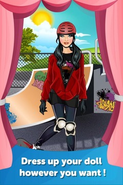 Skater Girl Dress Up Makeover游戲截圖1