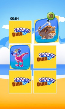 Dinosaurus Sport Memory Puzzle游戲截圖2