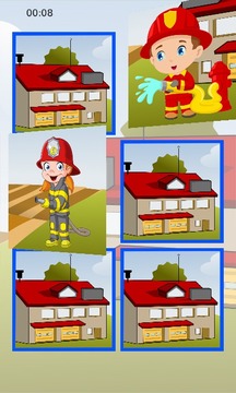 Fireman Samy Memory Puzzle游戲截圖2