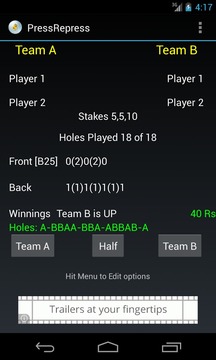 Golf Betting Press Repress游戲截圖2