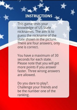 US State Nicknames Free游戲截圖5