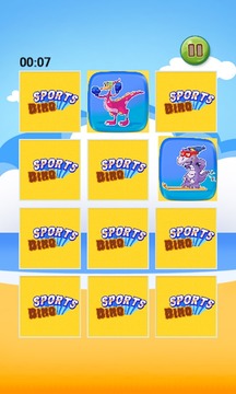 Dinosaurus Sport Memory Puzzle游戲截圖3