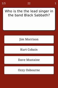 ROCK QUIZ - SONGS AND ARTISTS游戲截圖2