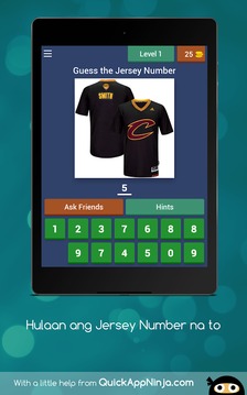 Basketball Jersey Number Quiz游戲截圖2