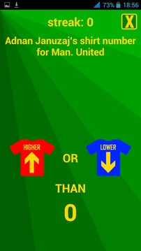Higher or Lower: Football游戲截圖2