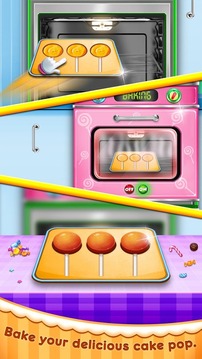 Sweet Cake Pop Maker - Cooking Games游戲截圖2