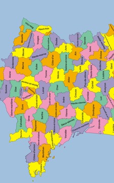 France Departments Map Puzzle游戲截圖4