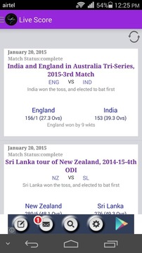 World Cup Livescore Cricket游戲截圖1