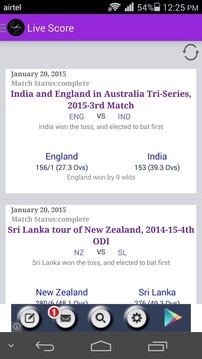 World Cup Livescore Cricket游戏截图1