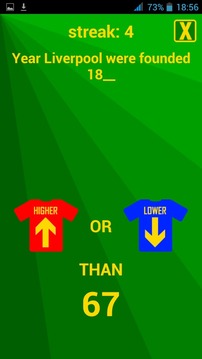 Higher or Lower: Football游戲截圖3
