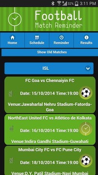 Football Match Reminder游戲截圖2