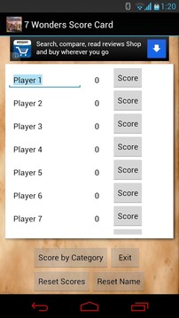7 Wonders Score Card游戲截圖1