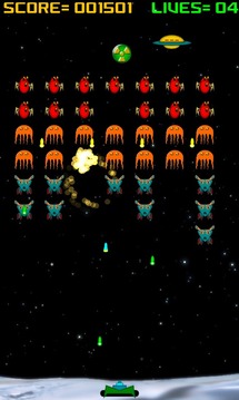 Alien Raiders (Space Invaders)游戲截圖2