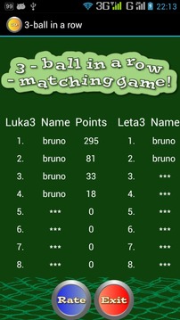 3-ball in a row, matching game游戲截圖3