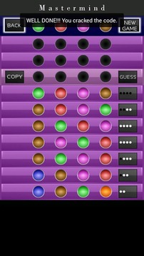 Mastermind Code Breaker游戲截圖3