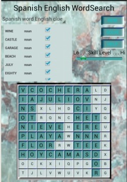 Spanish English Wordsearch游戲截圖3