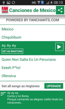 Mexico - Canciones del Mundial游戲截圖3