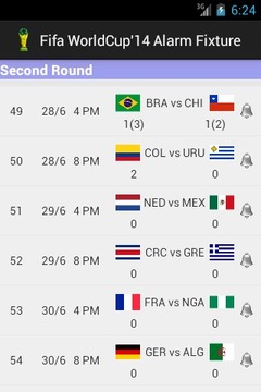 World Cup14 Fixture Alarm游戲截圖5