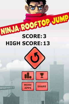 Ninja Rooftop Jump游戲截圖5