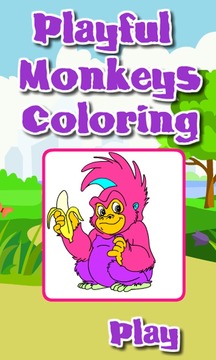 Coloring Playful Monkeys游戲截圖1