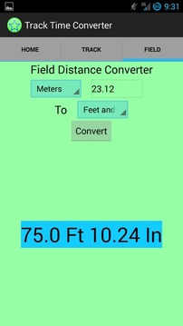 Track and Field Time Converter游戲截圖2