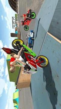 Motor bike Police Car Chasing Game游戲截圖3
