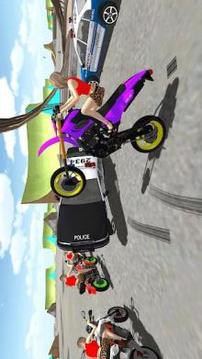 Motor bike Police Car Chasing Game游戲截圖2