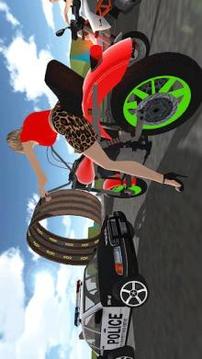 Motor bike Police Car Chasing Game游戲截圖5