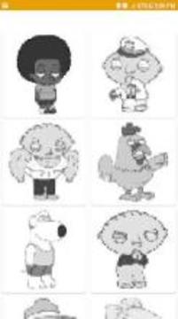 Color by Number family guy Pixel Art游戲截圖2