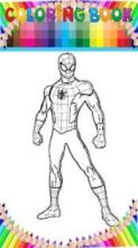 Coloring Book amazing spider hero by fans游戲截圖4