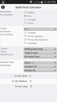 BattleTech Calculator游戲截圖2