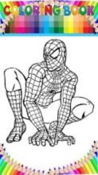 Coloring Book amazing spider hero by fans游戲截圖1