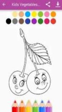 Kids Vegetables & Fruits Coloring Book游戏截图1