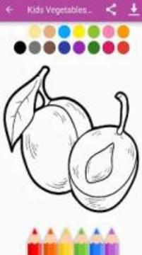 Kids Vegetables & Fruits Coloring Book游戲截圖4