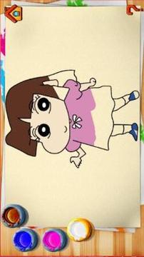 Coloring Shinchan Crayon游戲截圖5