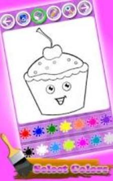 My Sweet Cupcake Saloon Coloring Book Pages游戲截圖3